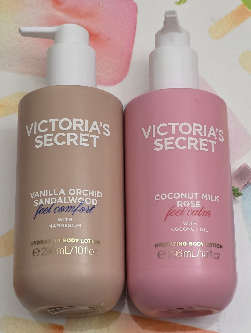 Victoria's Secret Pink & Beige Hydrating Body Lotions Set NEW